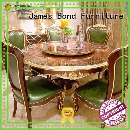 James Bond round traditional dining table factory direct supply for restaurant 1