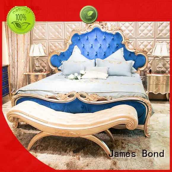 James Bond silver luxury bedroom furniture sets factory for hotel 1