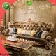 Wholesale leather sofa couch gold company for guest room 1