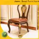 Proveedores de juegos de comedor con silla de tela dorada James Bond para el hogar 1