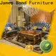 James Bond green red corner sofa company for church 1