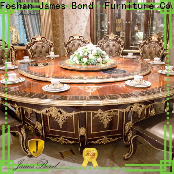 Usine de table à manger en bois dur argenté James Bond pour la maison 1