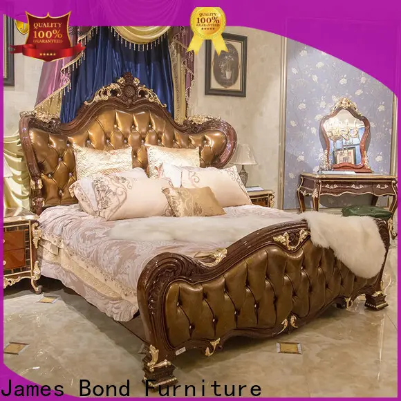 Lit James Bond marron et blanc, style classique, pour affaires et hôtel 1