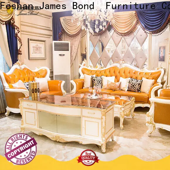 James Bond white traditional leather sofa sets supply for home 1