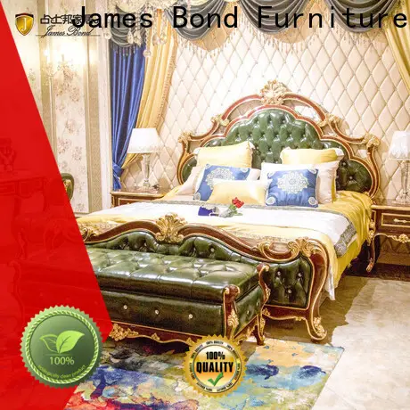Fabricantes de juegos de dormitorio lacados en negro italiano blanco James Bond para el hogar 1