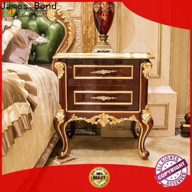 James Bond classic white and timber bedside table supply for apartment 1