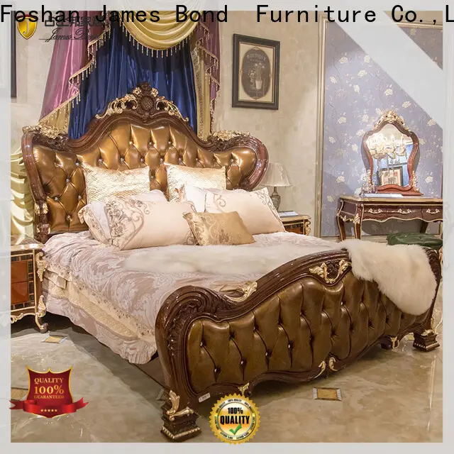 Latest modern bed sheet wooden manufacturers for villa 1