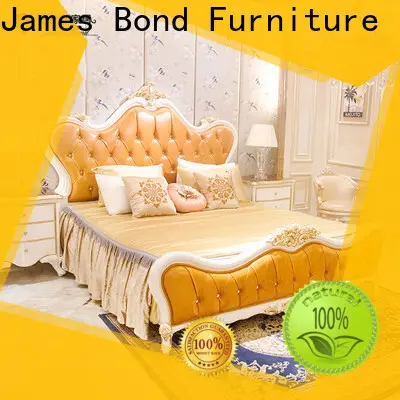 Suministro de juego de dormitorio de laca italiana gris James Bond para hotel 1