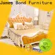 Suministro de juego de dormitorio de laca italiana gris James Bond para hotel 1