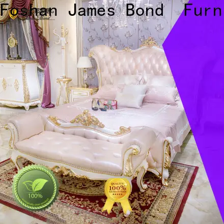 Nhà cung cấp giường đôi phong cách châu Âu màu bạc James Bond cho căn hộ 1