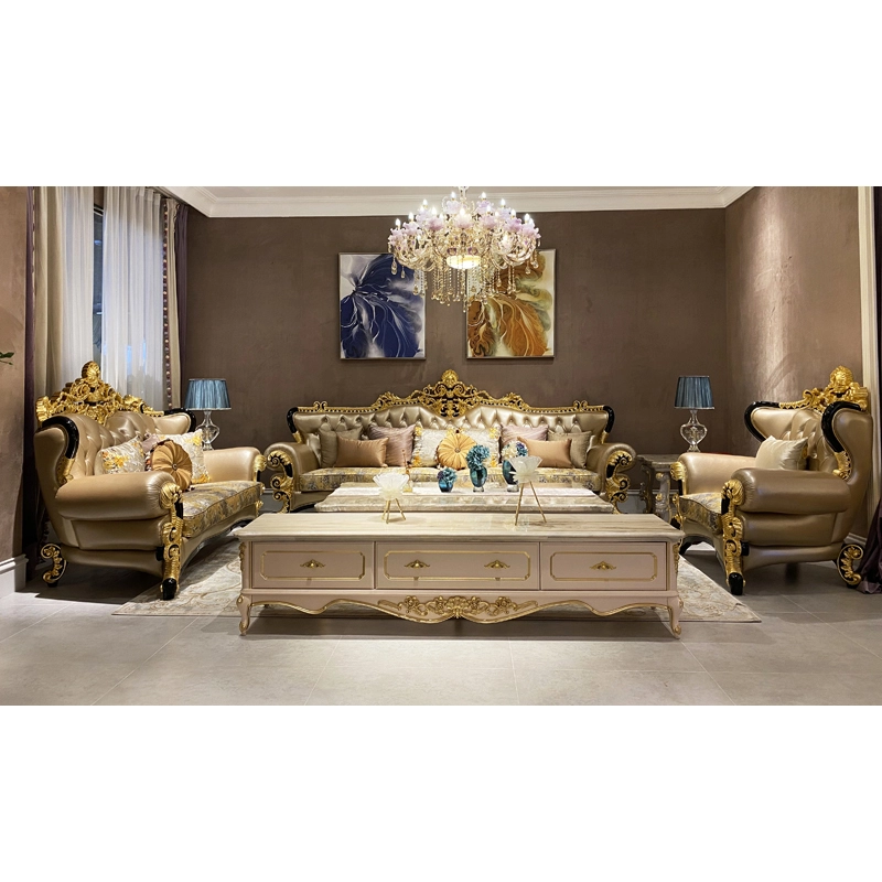 Classic living room set Luxury hand carved sofa set DS105 1