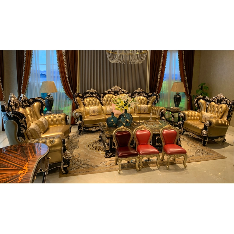 Luxury Italian furniture high value classic sofa set DS028(F818) 1