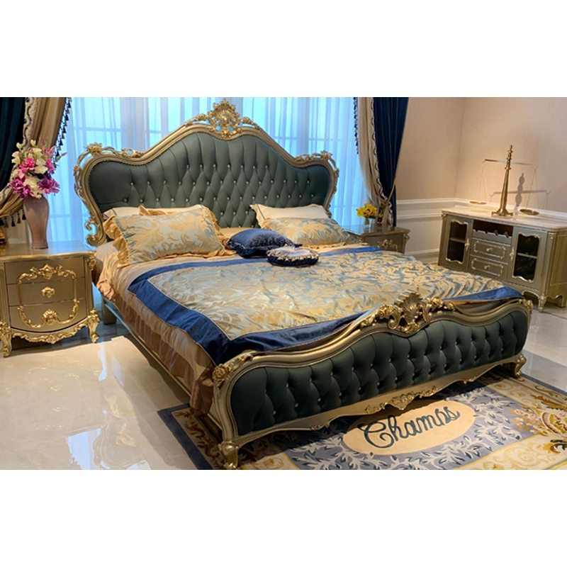 غرفة نوم كلاسيكية أثاث جيمس بوند سرير كلاسيكي أنيق H-3383 1