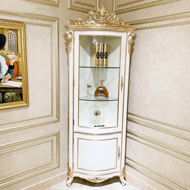 Italian Hand-Carved Classic Corner Wine Cabinet Supplier 1