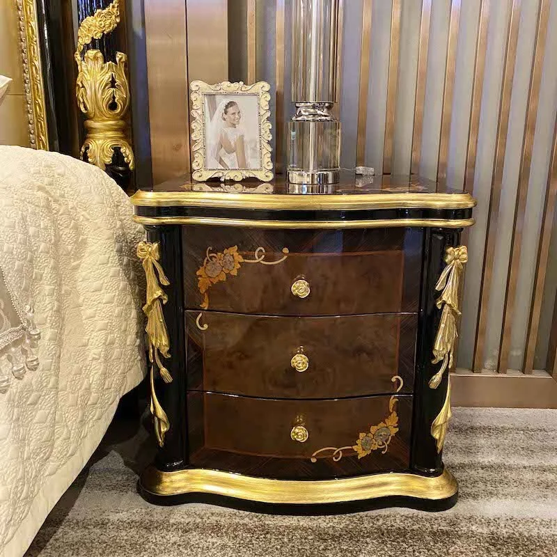 Classic bedroom luxury series bedside table P-105 1