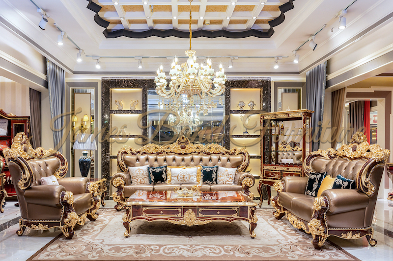 Italian baroque style luxurious classic sofa set 1
