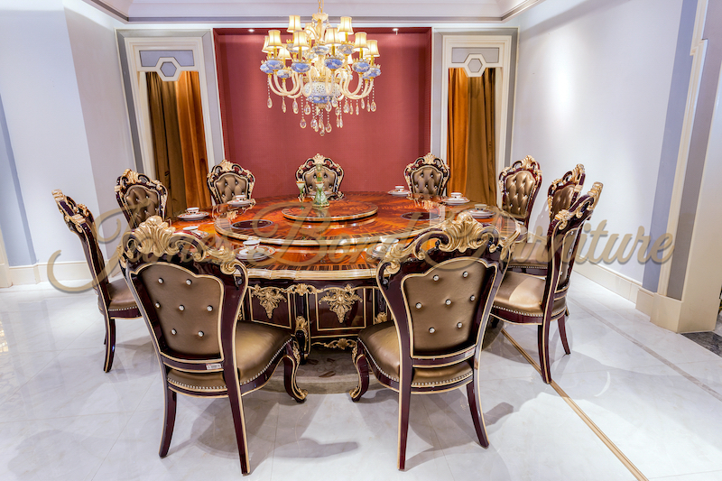 Large Electric Classic Round Table Can Accommodate 10-20 People 1