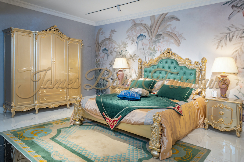 Luxury Italian Furniture Hand-Carved Bed-James Bond Furniture 1