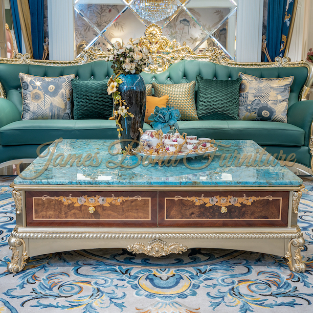 Italian Classic Furniture Luxury Hand-Carved Coffee Table 1