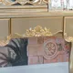 Classic Makeup Table Factory Mahogany Solid Wood/ Black Walnut Veneer/ Pure Copper Plated 24K Gold/ Gold Leaf/ 3D Piano Painting 4