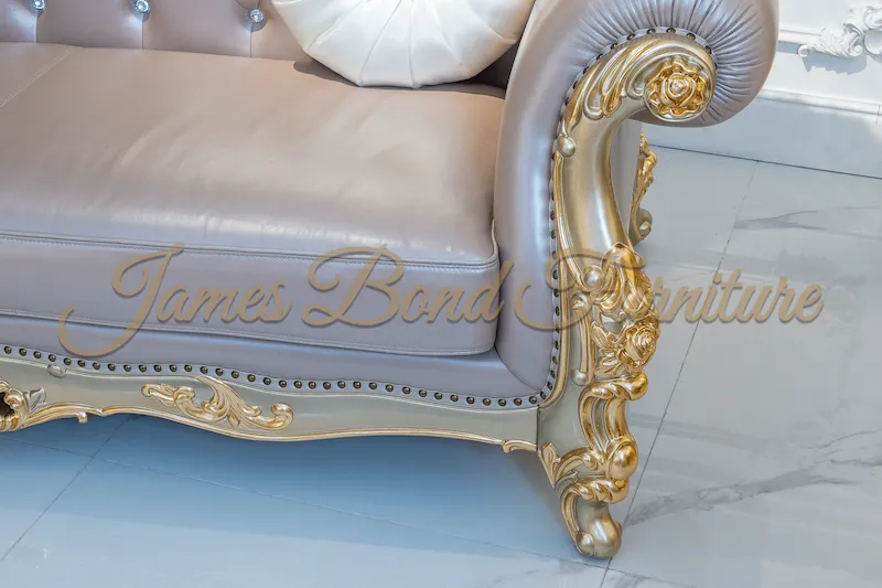 Classic Chaise Lounge Italian High-Quality First Layer Cow Leather/ High-Grade Fire-Resistant High-Resilience Sponge JBF-E192supply 5