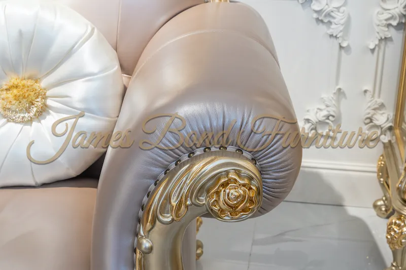 Classic Chaise Lounge Italian High-Quality First Layer Cow Leather/ High-Grade Fire-Resistant High-Resilience Sponge JBF-E192supply 4