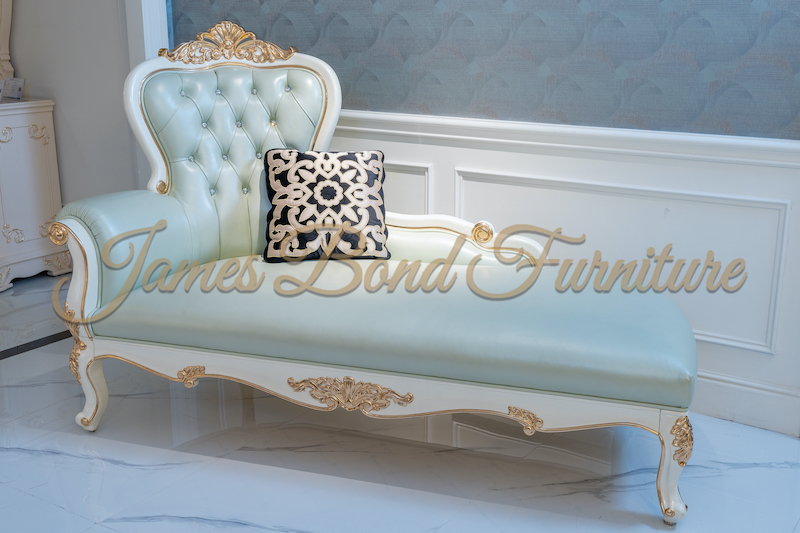 Muebles de cuero clásicos-Chaise Longue clásica 1