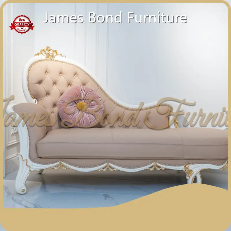 Luxury Chaise Longue Italian High-Quality First Layer Cow Leather/ High-Grade Fire-Resistant High-Resilience Sponge by James Bond Furniture 1