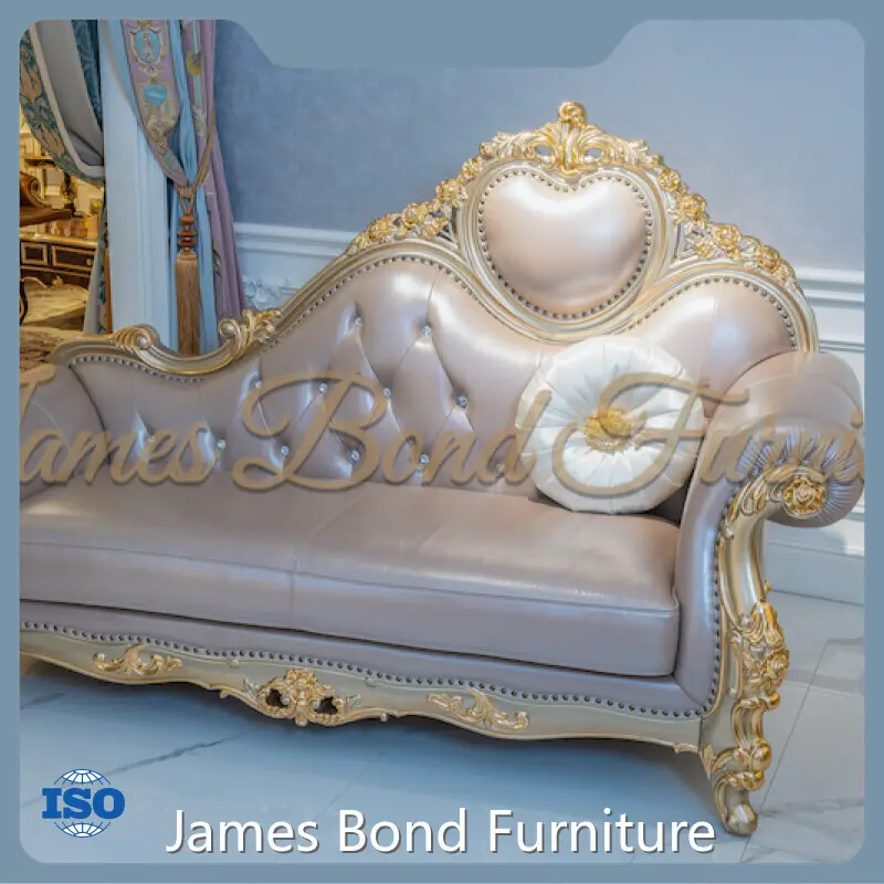 Classic Chaise Lounge Italian High-Quality First Layer Cow Leather/ High-Grade Fire-Resistant High-Resilience Sponge JBF-E192supply 1