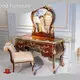 James Bond Furniture Royal Dressing Table Mahogany Solid Wood/Rare Bird's Eyes Wood Veneer/ Rare Sea Shell/ Gold Leaf/ 3D Piano Painting Royal Dressing Tablesupply 1