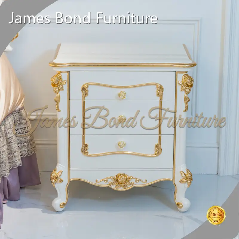 Black Traditional Nightstand James Bond FurnitureManufacturer 1