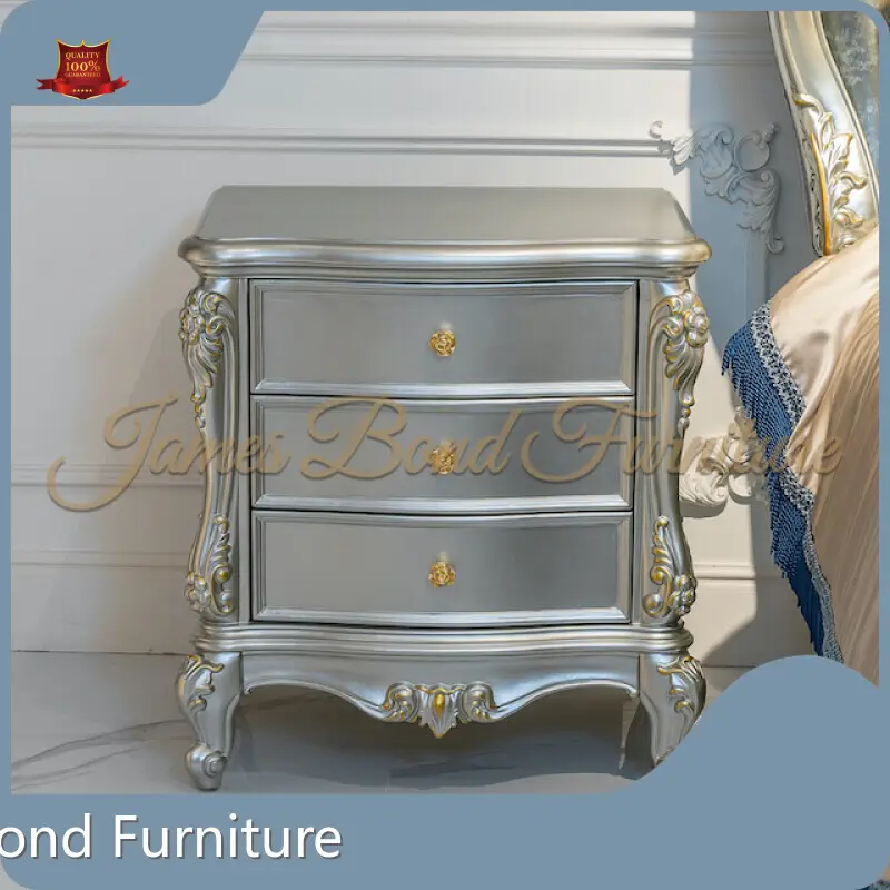 Traditional Cherry Nightstands Italian Luxury Classic Furniture-Classic Bedside Table - - James Bond Furniture 1