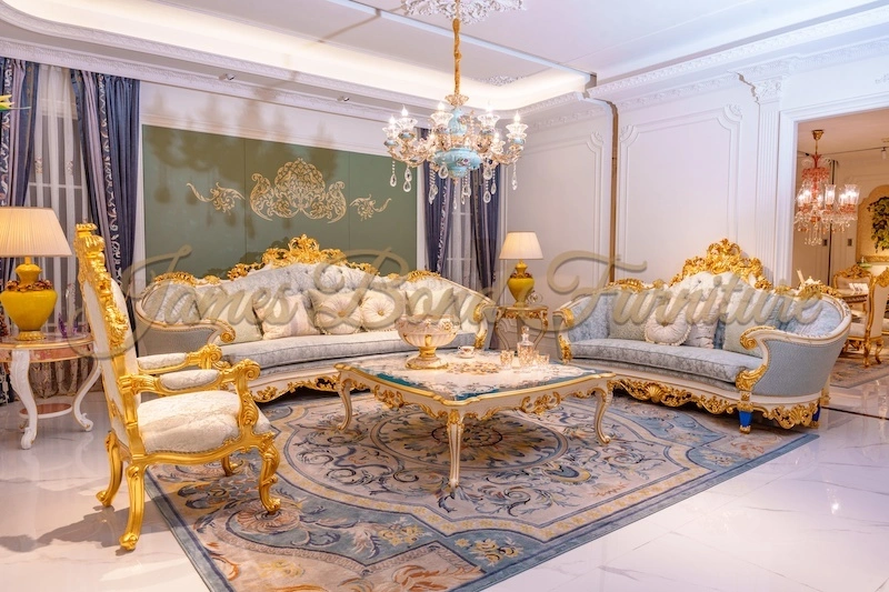 أفضل نوعية مجموعة أريكة كلاسيكية فاخرة مصنع جيمس بوند للأثاث 1