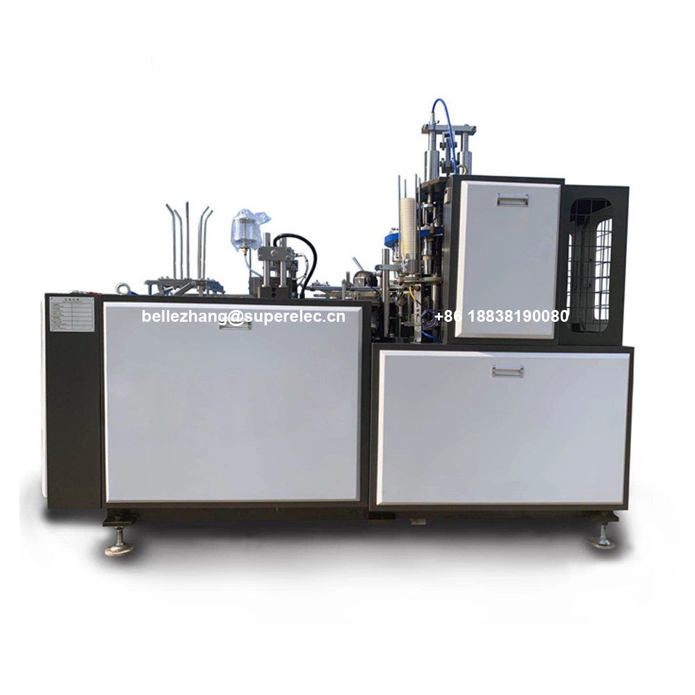 Máquina para fabricar vasos de papel de una sola vez para la fabricación de vasos de papel. 1