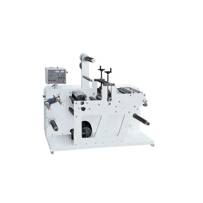 Máquina plegadora, troqueladora, cortadora y rebobinadora de etiquetas adhesivas 1