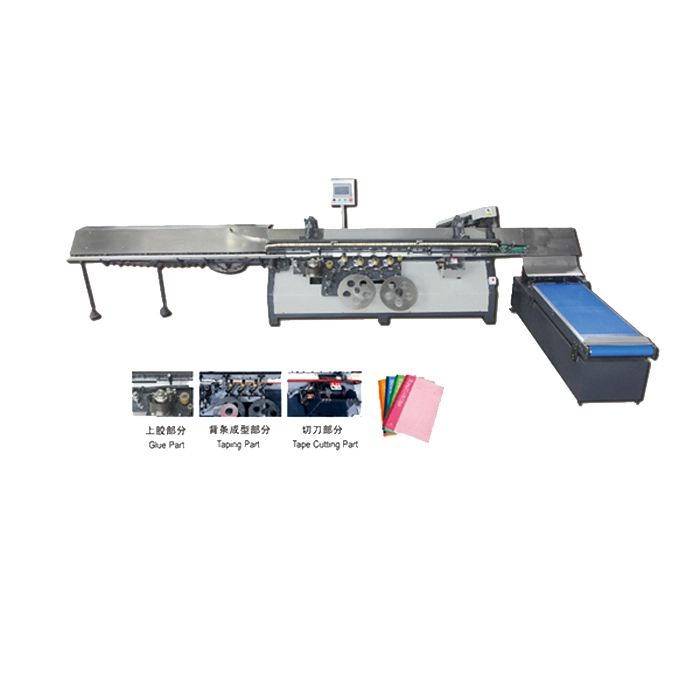 Máquina de encuadernación con lomo de cuaderno con pegamento 1