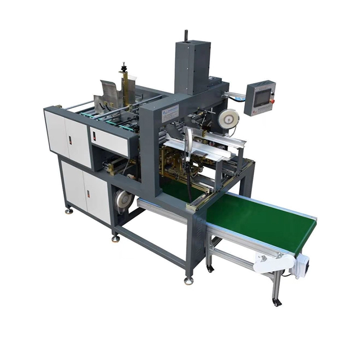 अंतर्राष्ट्रीय कटिंग फोर कॉर्नर टेपिंग ग्लूइंग गिफ्ट पेपर बॉक्स बनाने की मशीन 1