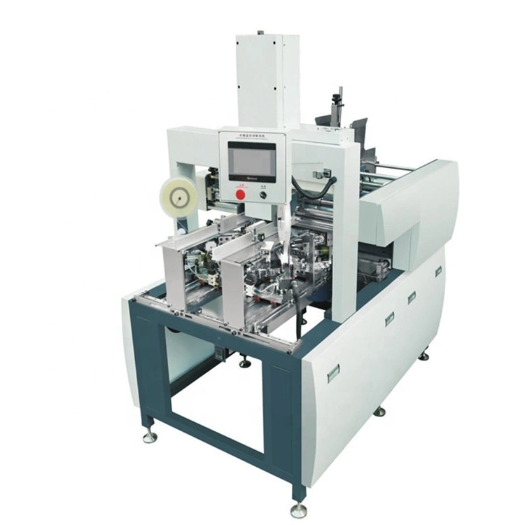 स्वचालित 4 कॉर्नर बॉक्स फोल्डिंग ग्लूइंग मशीन कठोर बॉक्स कॉर्नर पेस्टिंग मशीन 1