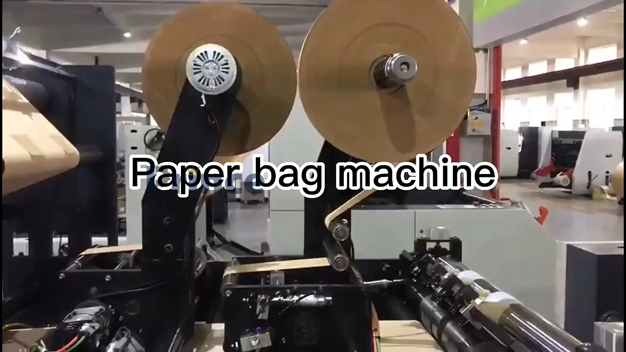 High Quality Automatic Shopping Paper Bag Making Machine Kraft Food Grade Square Bottom Paper Bag Machine 1
