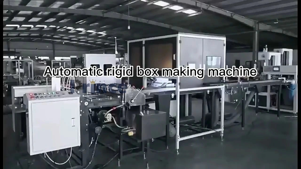 Fully Automatic Paper Feeding System Cardboard Rigid Box Maker Hard Rigid Box Forming Machine Gift Box Making Machine 1