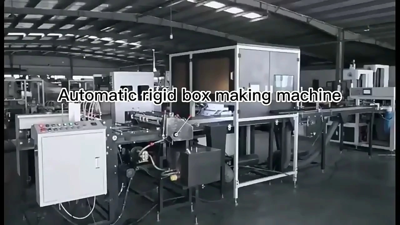 Fully Automatic Paper Feeding System Cardboard Rigid Box Maker Hard Rigid Box Forming Machine Gift Box Making Machine 1