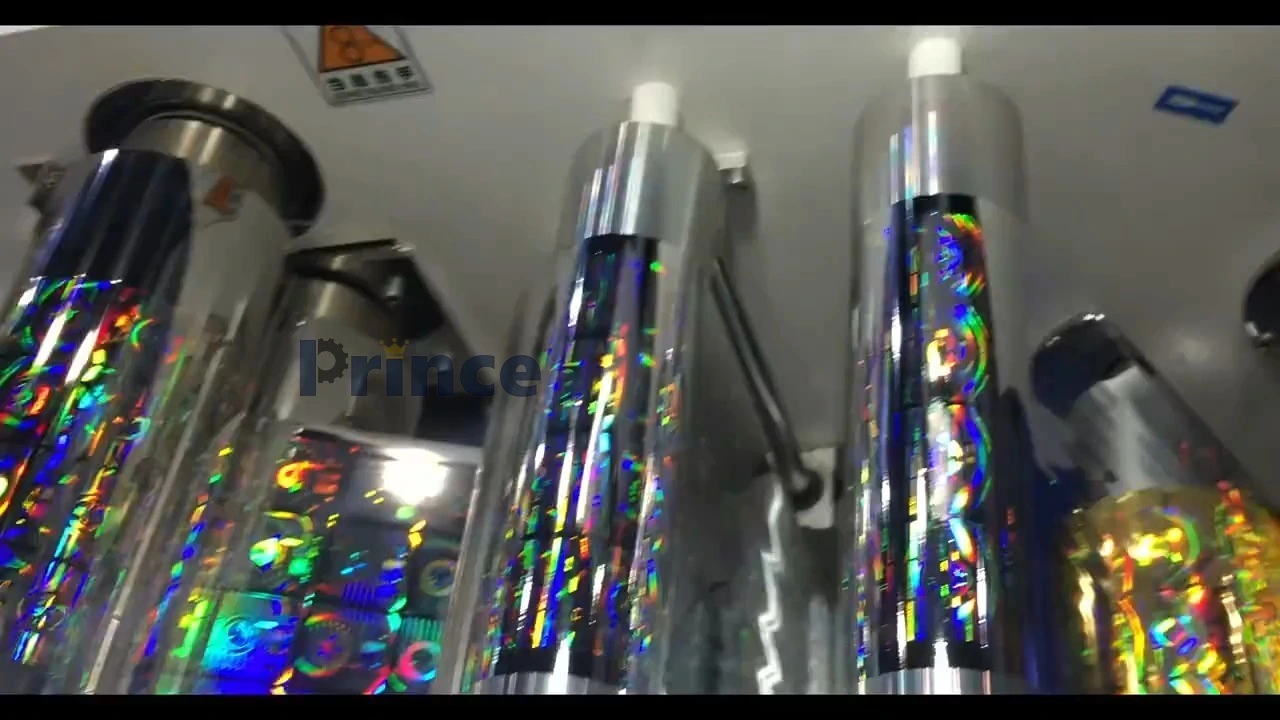 Impresora automática de etiquetas adhesivas holográficas con prensa térmica de holograma de película de aluminio PET, máquina de impresión de hologramas 1