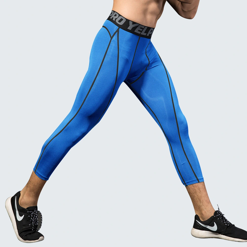 Pantalones de entrenamiento largos 7/8 con cintura elástica jacquard para hombre 1