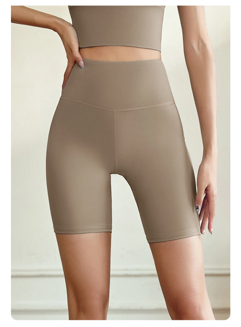 Women's High Waist Solid Workout Shorts - Custom activewear 1