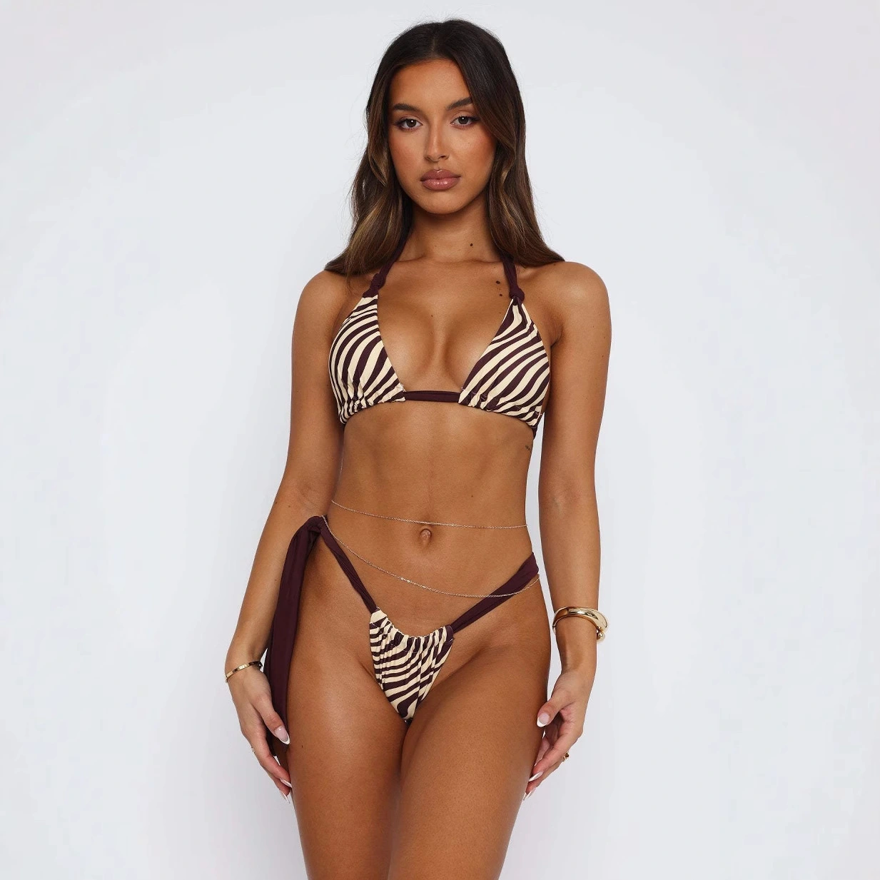 XM-554 nye stiler hot salg todelt sexy bikini mikro-BH med stropp trepunkts stiler trykk ryggløs strandtøy 1