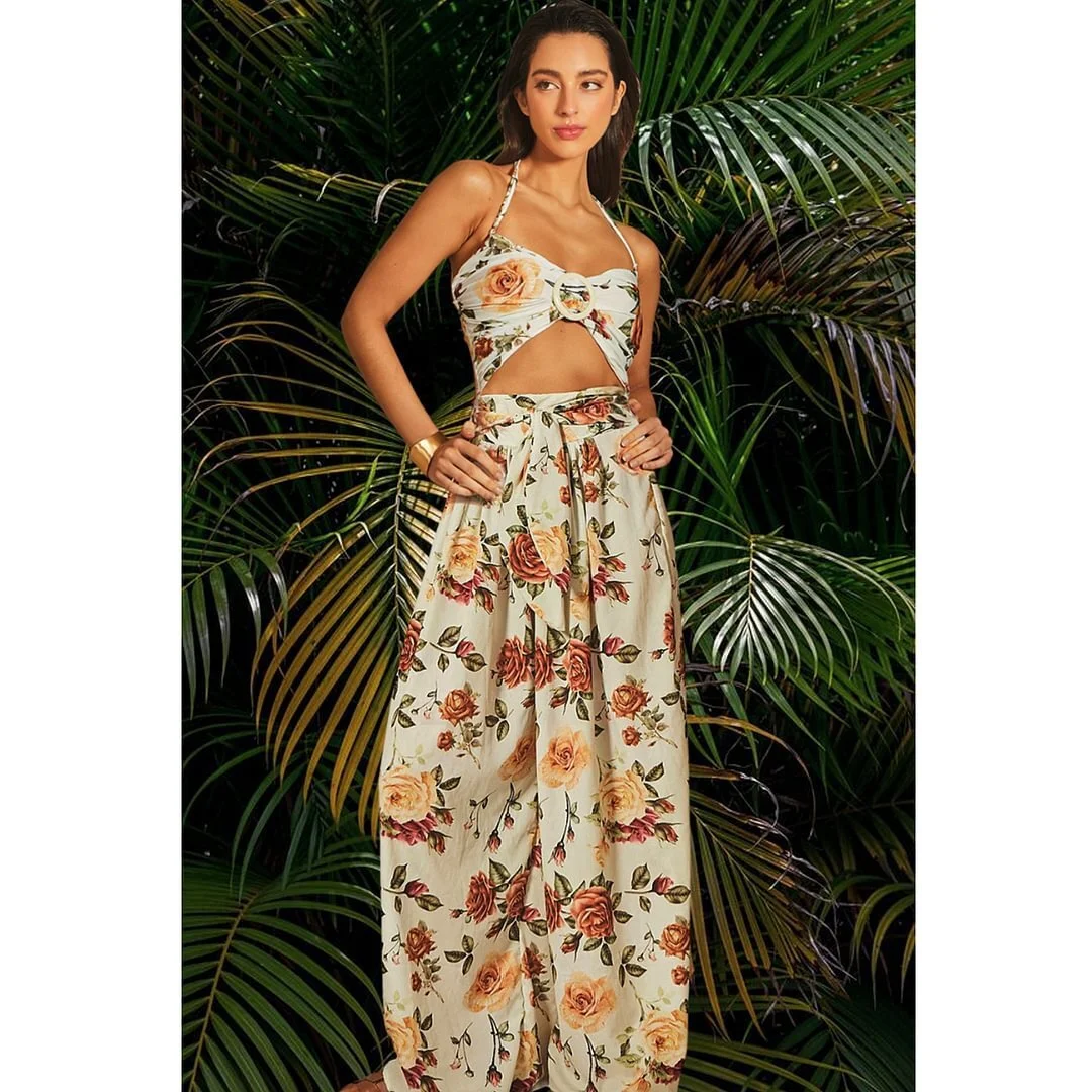 XCJR-25003 Nā Wahine Kūʻai Puʻupuʻu Paʻi Kahakai ʻO Butterfly Bow Tie Fishbone One-piece Swimsuit Long Dress Set for Women 1
