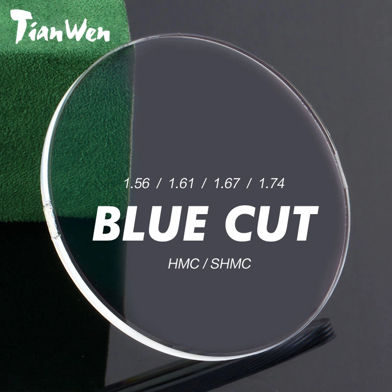 High Index 1.74 ASP Ultra-Thin Bluecut RX Prescription Lenses 1