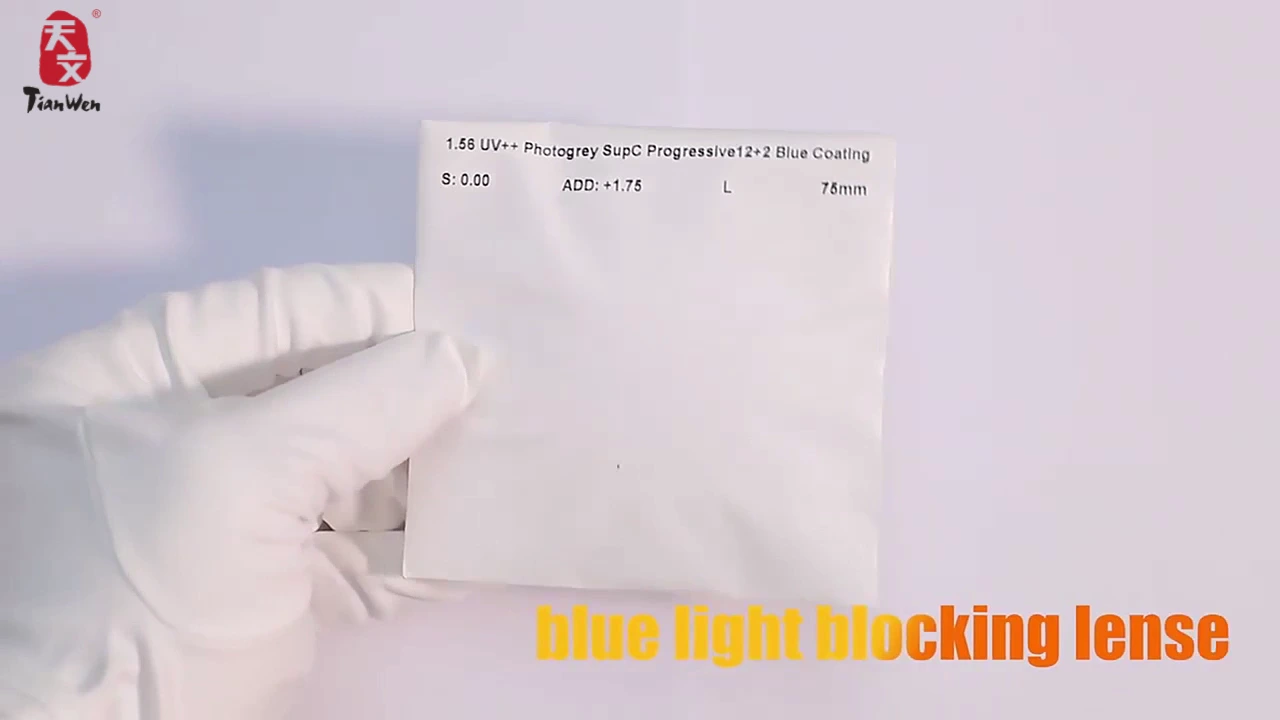 1.56 Photochromic Progressive Blue Block HMC 렌즈 1