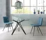 Round Extendable Dining Table Top: Clear Tempered Glass T10mm ; Frame :finish by Black Powder Coating by Comfort Home 4