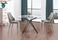 Round Extendable Dining Table Top: Clear Tempered Glass T10mm ; Frame :finish by Black Powder Coating by Comfort Home 3